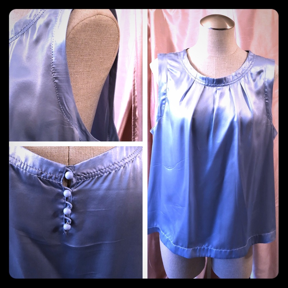 Banana Republic Sky Blue Silk Shirt